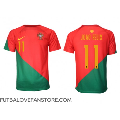 Portugalsko Joao Felix #11 Domáci futbalový dres MS 2022 Krátky Rukáv